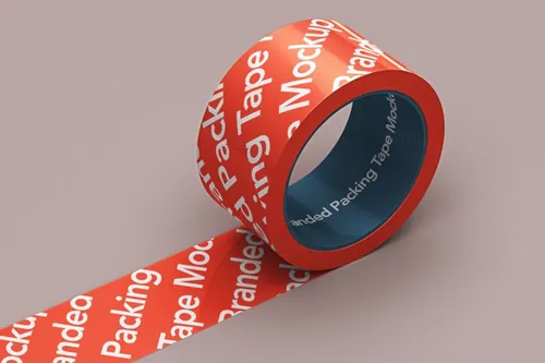 胶带样机 Branded Psd Packing Tape Mockup 2