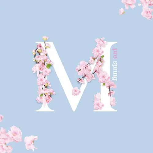 春天新颖简约大气植物海报设计PSD模板素材