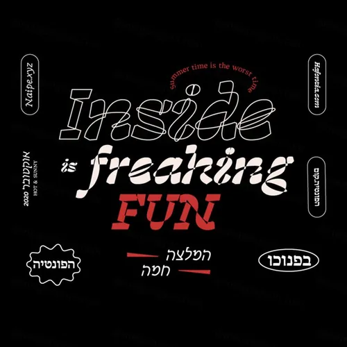 潮流酸性艺术逆反差不和谐装饰字体系列 Naipe Found