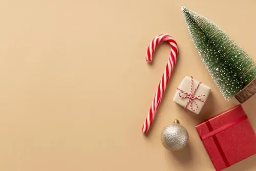 极简圣诞节礼盒礼品盒包装盒装饰元素4K高清背景设计素材 ch