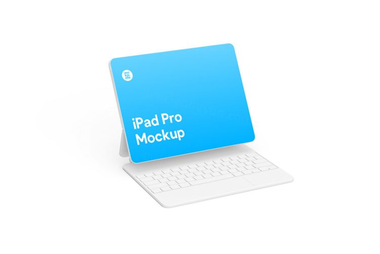 超高分辨率苹果iPad白模网页UI设计提案样机模板 iPad Pro Clay Mockups