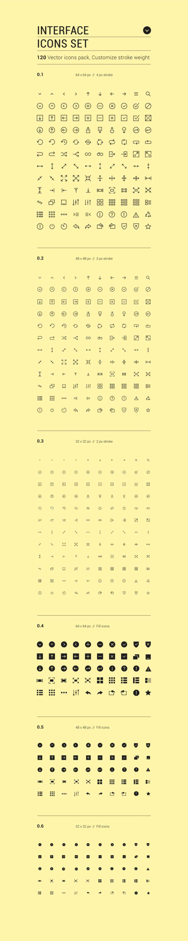主题矢量线性图标 The Icons Set :: Interface