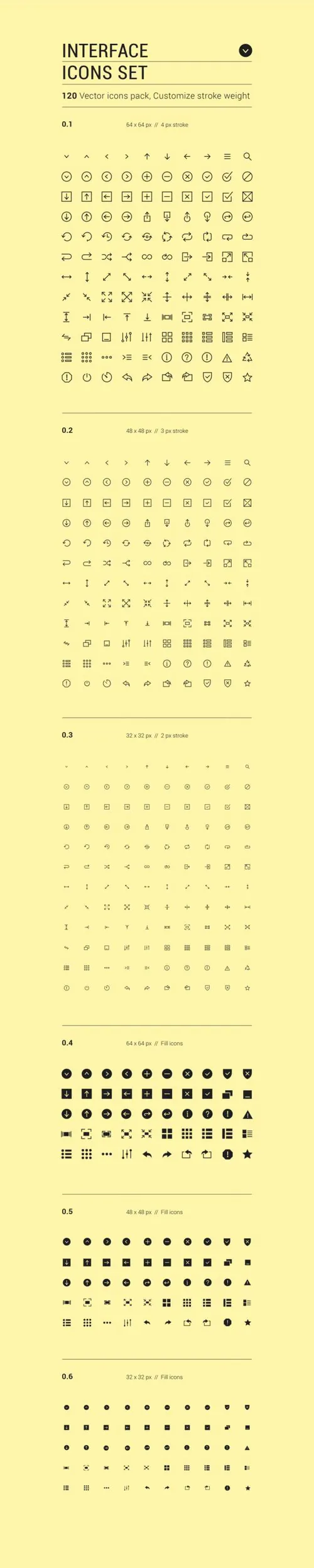 主题矢量线性图标 The Icons Set :: Interface