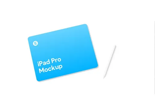 超高分辨率苹果iPad白模网页UI设计提案样机模板 iPad Pro Clay Mockups