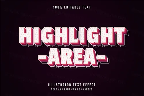 三维立体特效字体文本特效可编辑EPS矢量模板素材3d editable text style effect