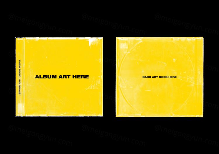 复古老物件唱片纸袋包装封面设计展示样机模板 WORN JEWEL CASE MOCKUP