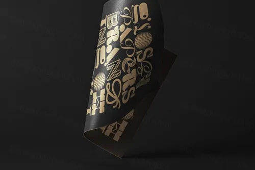一款优质的光泽样式漂浮折叠psd样机 Folded Psd Paper Mockup
