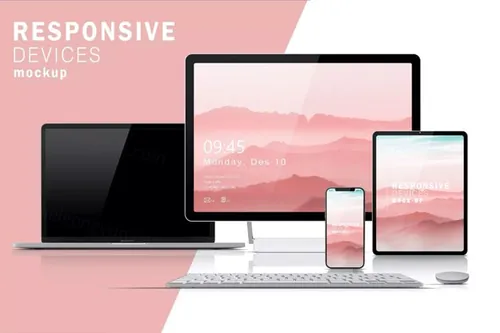响应式网页设计多设备展示样机模板 v3 Responsive Devices Mockup V.3