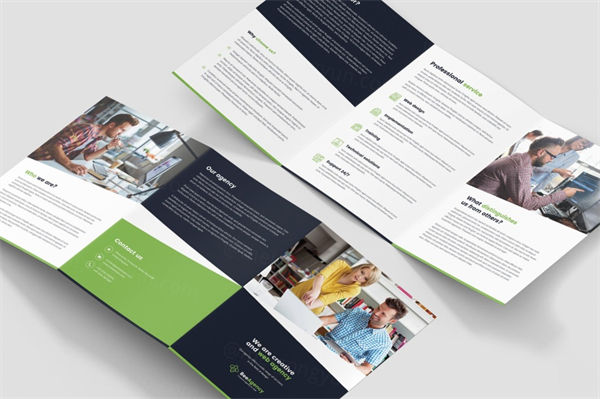 三折页传单模板 Brochure – Web Agency