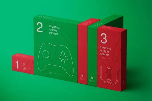 高质量纸盒包装设计贴图展示样机PSD模板 Paper Box