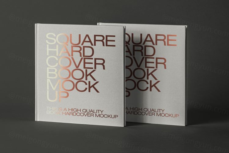 一个高质量的psd书籍样机 Square Book Psd Hardcover Mockup