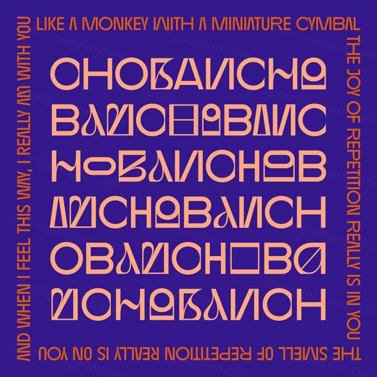 潮流酸性艺术小众几何英文装饰字体 Studio Innate