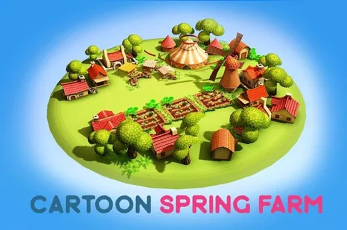 卡通春天农场3D模型Cartoon_Spring_Farm