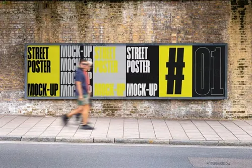 户外街头广告牌宣传海报广告设计贴图展示样机模板合集包 Str