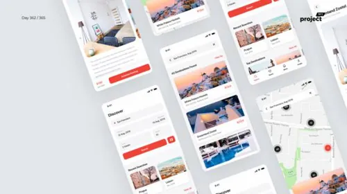 酒店旅馆预定APP应用程序 Hostel Booking App 每日UI源文件