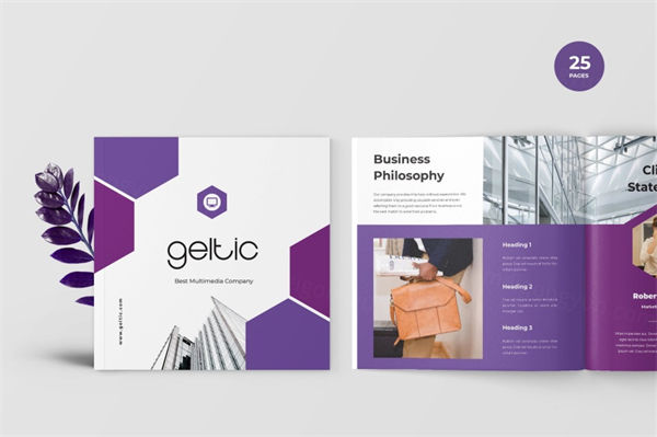 企业业务宣传折页宣传册设计模板 Geltic – Business
