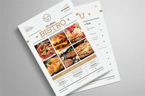 时尚简约的美食菜单设计模板 Minimal_Food_Menu