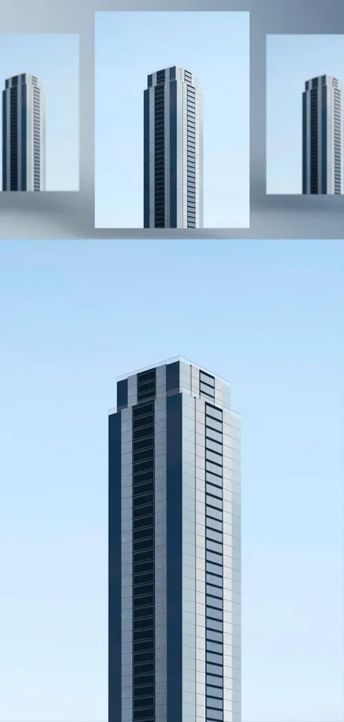 高分辨率现代摩天大楼房地产都市建筑商业广告海报PSD模板