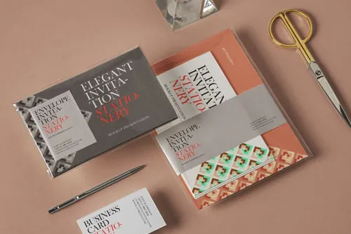 优雅的Psd邀请样机 Elegant Psd Invitation Mockup