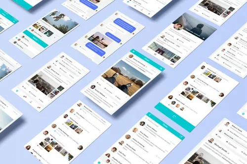 新的透视屏幕应用程序样机 Perspective App Screens Mock-Up 12