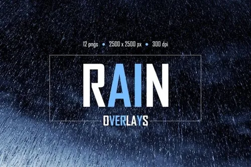 下雨效果 PNG超高清图 Rain Overlays