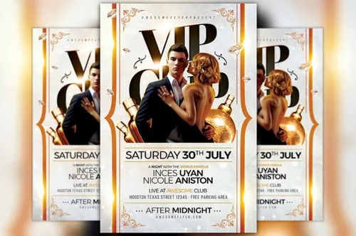 VIP俱乐部派对活动传单模板 VIP Club Flyer Template