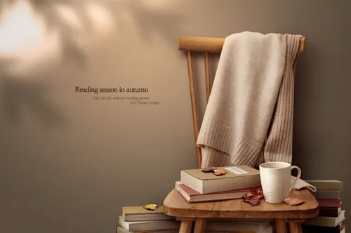 秋天学习阅读季节主题海报psd模板