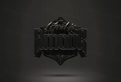 哑光金属效果文字模板Awesome 3D Text Mock