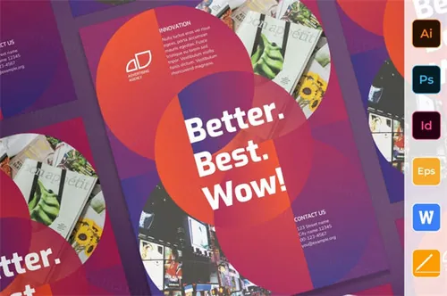 广告代理商宣传海报设计模板 Advertising Agency