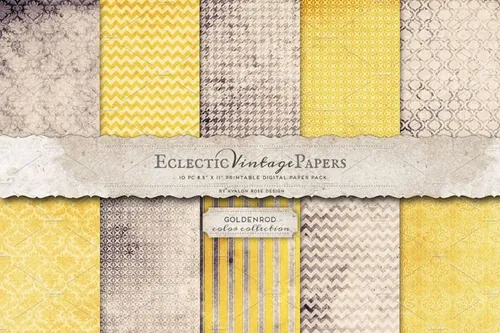 复古纸张礼品背景纹理素材 Printable Papers – Goldenrod