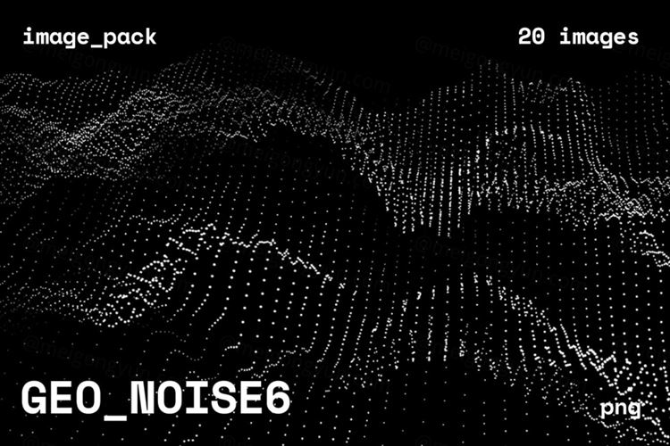 未来派数据可视化人工智能抽象声浪音浪海浪图形素材 GEO N