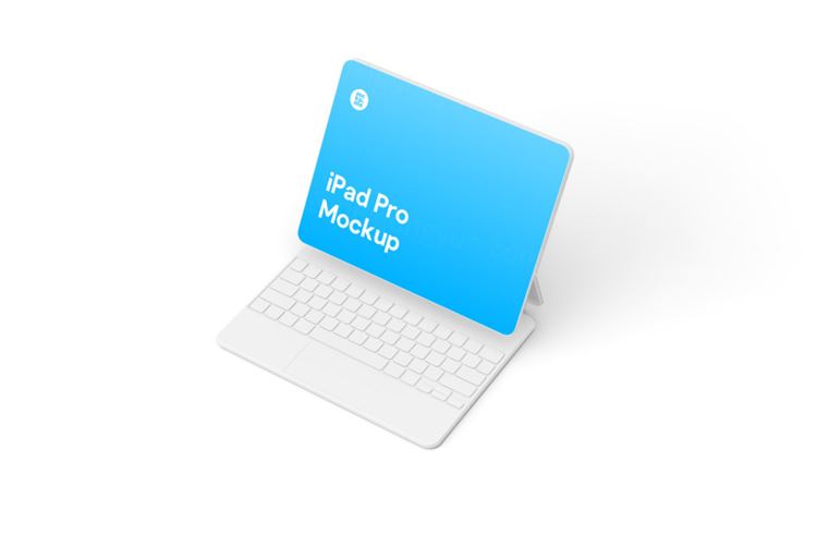 超高分辨率苹果iPad白模网页UI设计提案样机模板 iPad Pro Clay Mockups