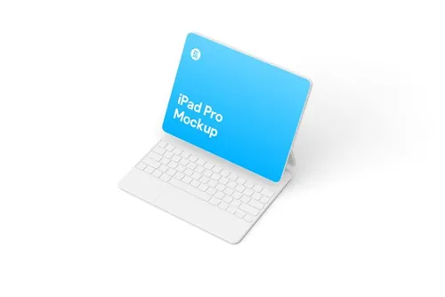 超高分辨率苹果iPad白模网页UI设计提案样机模板 iPad Pro Clay Mockups