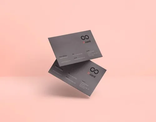 一个非常微妙和高质量的浮动psd名片模型样机 Psd Business Card Mock-Up Vol38