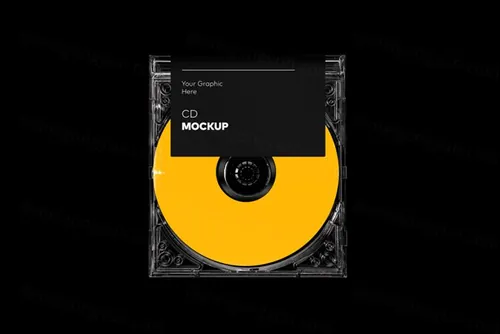 高品质珠光CD光盘盒塑料包装音乐封面设计贴图样机模板 Transparent CD Set Mockup