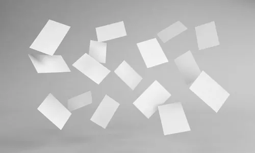 Business Cards Mockup 悬浮的商务名片设计贴图展示样机素材