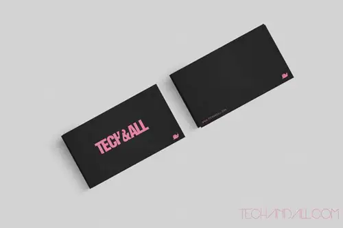 Business Cards Mockup 黑色质感商务名片设计贴图展示样机素材免费下载