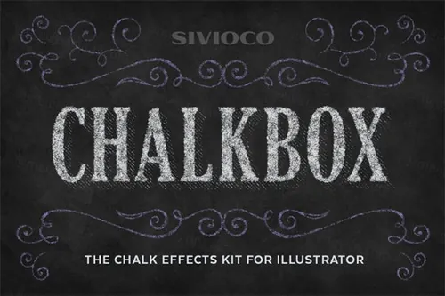 粉笔画效果PS动作 Chalkbox