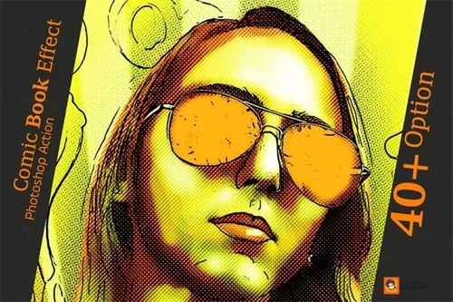 时尚人物漫画书效果Ps动作下载 Effect Photoshop Ac