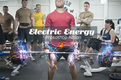 体育运动竞技电能特效渲染ps动作Photoshop Action