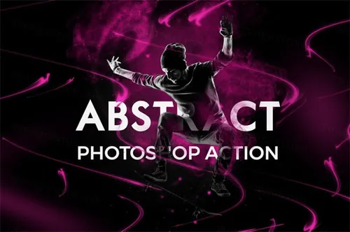 时尚绚丽动感抽象的Ps动作abstract-photoshop-act