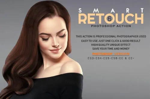 智能润饰修肤Ps动作下载Retouch Photoshop Action