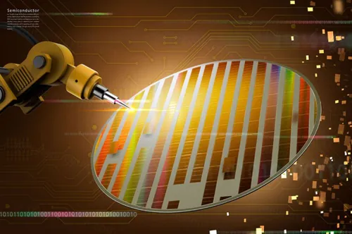 半导体硅晶片科技研发主题海报设计模板