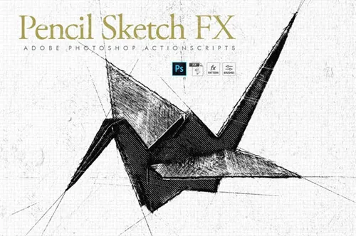 PS动作动画铅笔素描FX Ps附加组件Animated Pencil