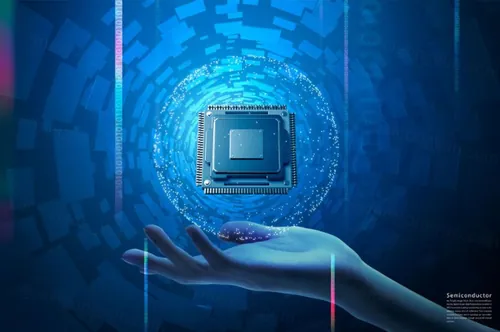 半导体芯片未来科技发展海报设计模板