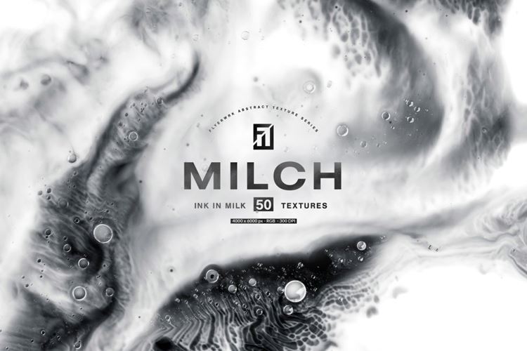 极简主义牛奶墨水液体抽象艺术纹理素材合辑 Milch - 5