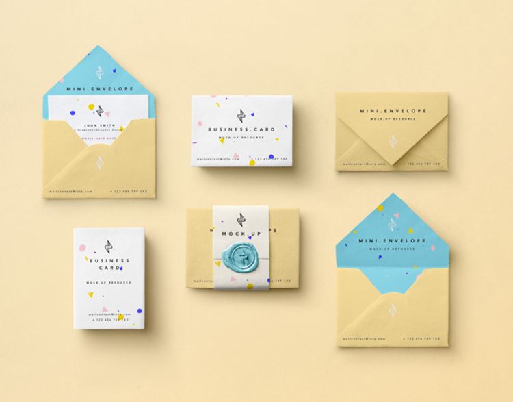 迷你信封Psd样机 Mini Envelope Psd Mockup