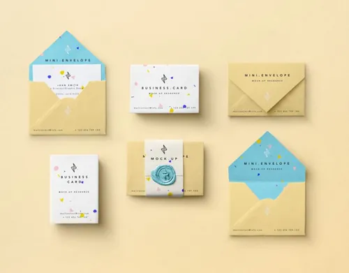 迷你信封Psd样机 Mini Envelope Psd Mockup