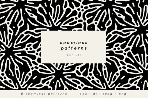 不规则波点抽象无缝拼接图案 Patchy Seamless