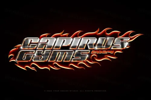 Y2K千禧风游戏金属质感字体特效素材PSD模板 Y2K Ch